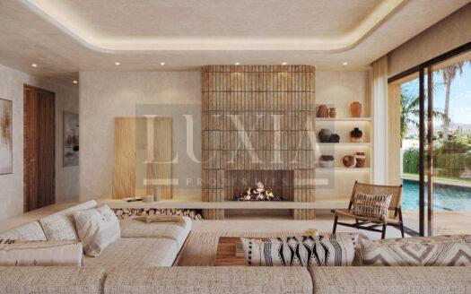 Villa de obra nueva de lujo en Jávea con ascensor, gimnasio y piscina privada.
