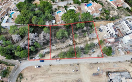 Pack de 3 parcelas en venta en Moraira.