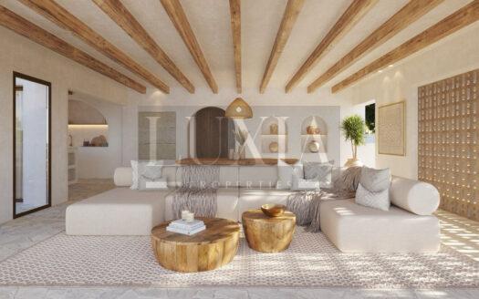Villa en venta en Jávea El Montgó con vistas panorámicas y estilo ibicenco mediterráneo.