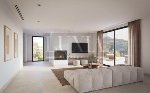 Villa de lujo de obra nueva en Alcalalí con piscina privada.