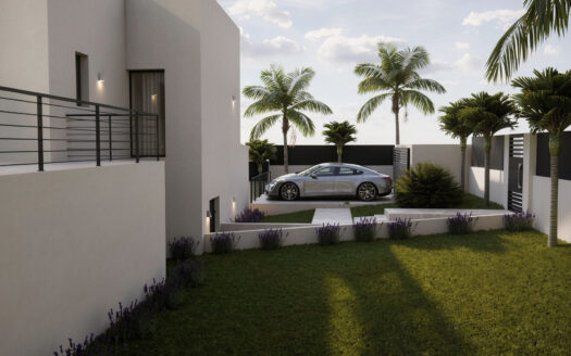 Villa de nueva construcción en venta en Javea con piscina y 5 dormitorios.