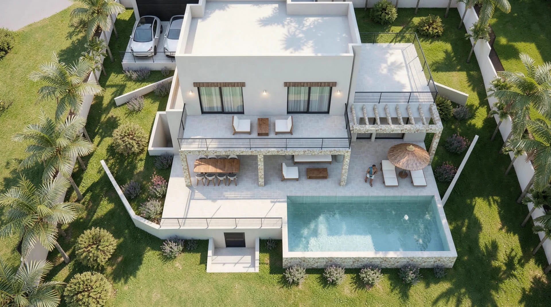 Villa de nueva construcción en venta en Javea con piscina y 5 dormitorios.