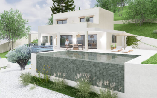 Villa moderna de nueva construcción con vistas panorámicas en Rafalet.