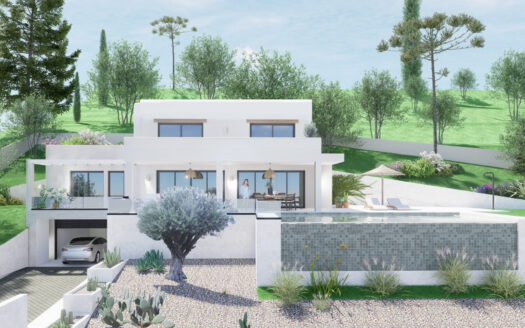 Villa moderna de nueva construcción con vistas panorámicas en Rafalet.