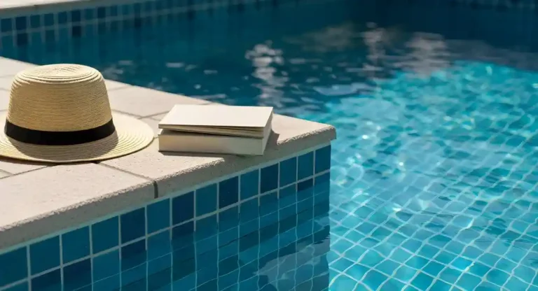 villa con piscina y jardín