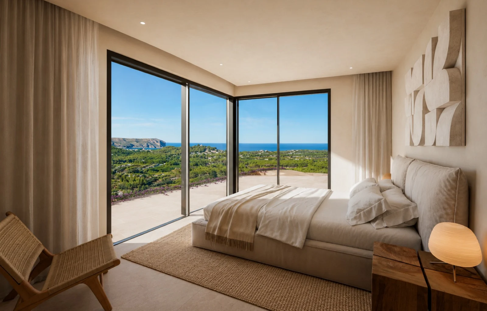 Villa de obra nueva en venta con vistas al mar en Javea.